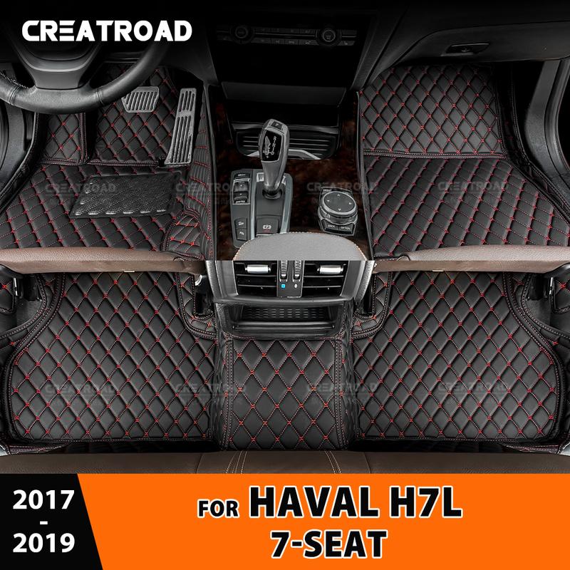 Car Floor Mats For HAVAL H7L 7-Seat 2017 2018 Auto Foot Pads Automobile Carpet Cover Interior Accessories