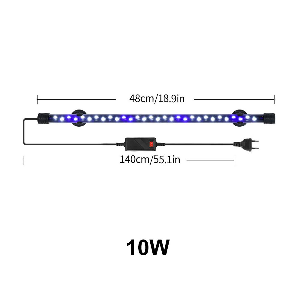 Waterproof Aquarium Lights Fish Tank Light Underwater Blue/White LED Landscaping Decorative Lamp