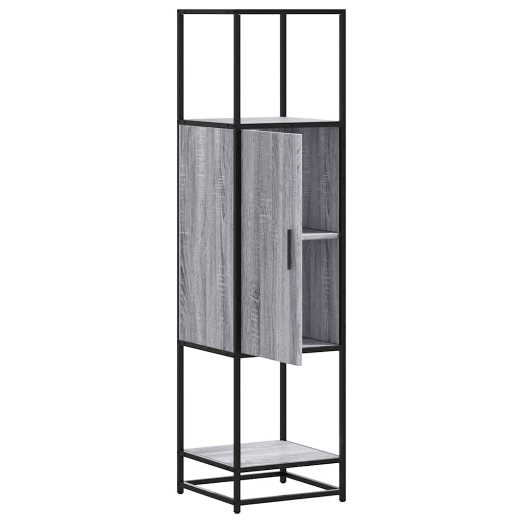 Highboard Gray Sonoma 35.5 x 35 x 139 cm Particleboard and Metal
