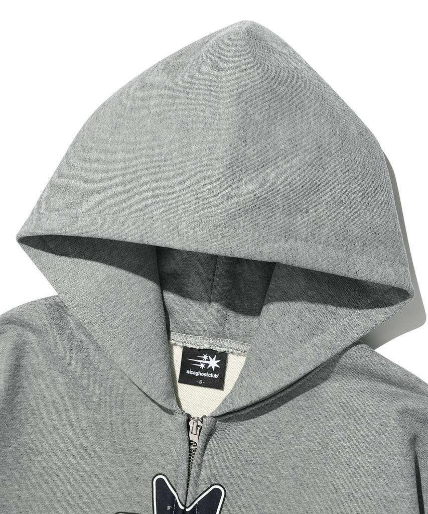 Niceghostclub Religious Symbols Hoodie Zip Up_Grey(Ng2Gsum480A)