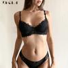 DKGEA Thin Women Underwear Sexy Bra Set Plus Size C D Cup Brassiere Lace