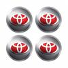 4Pcs Car Wheel Hub Center Metal Decals Sticker Accessories For Toyota Corolla Yaris Aygo Prius CHR Camry Auris Avensis 4Runner