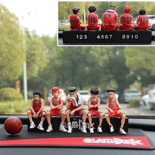 Denyeet Slam Dunk Figuren: Hanamichi Sakuragi, Ryota Miyagi, Hisashi Mitsui und Kaede Rukawa, Modellspielzeug für Autodekoration, Anime-Figuren, ca.. 8