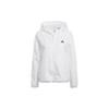 Solid Logo Weave Zip Hooded Jacket Women Outerwear White GQ0615