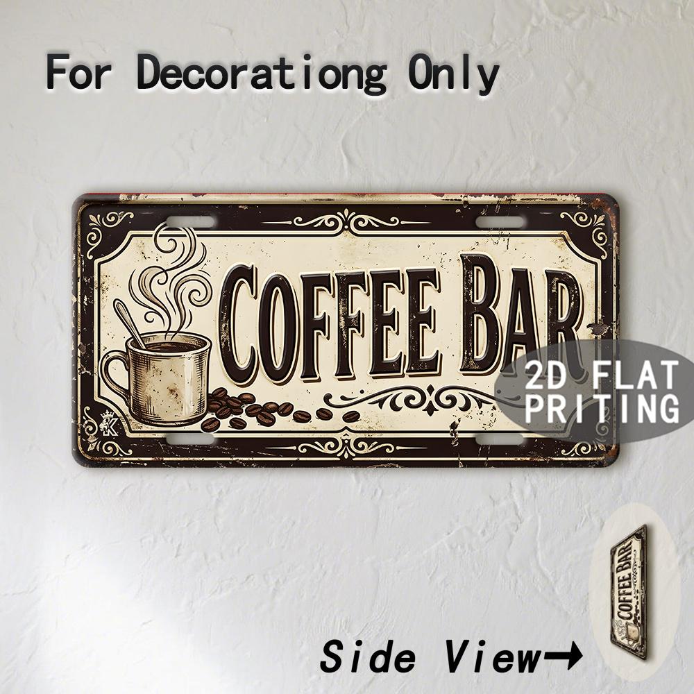 Tin Sign Vintage Durable Metal Plaque Wall Decor Home Office Bar Man Cave City Coffee Toilet Year License Plate Wall Art