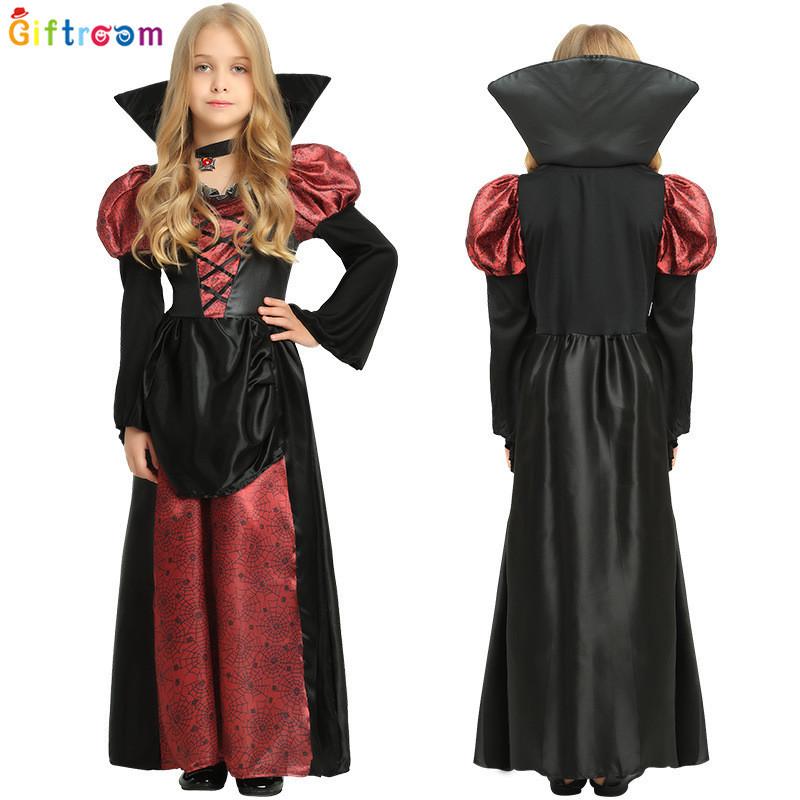 New Halloween children's costume witch performance costume cosplay costume girls witch princess dress