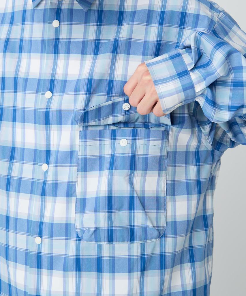Snow Peak Fade Check Breezy Shirt Long LIGHT Size M SH-26SU002 - Tops, Shirts, Sleeve, Men's & Women's, BLUE,