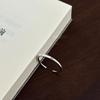S925 Entire Sterling Silver Smiley Ring Fine Ring Simple All Match Minimalism Cute Fashion Niche