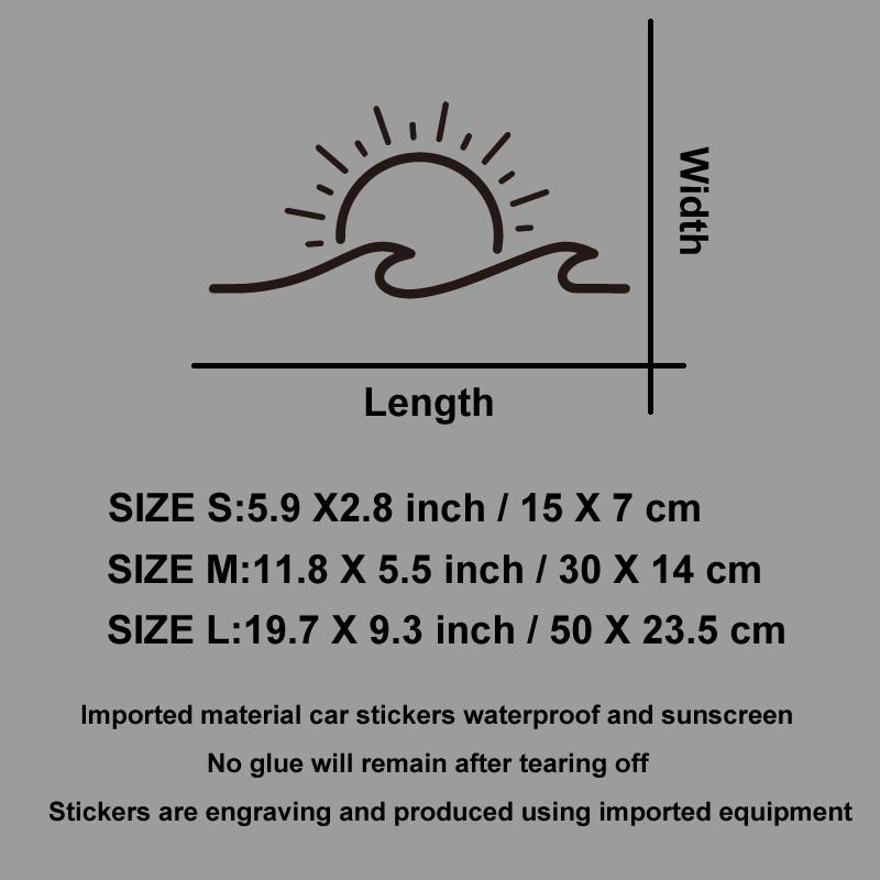 Sun Waves Reflecting Each Other Creativeandfunny Stickers For Cartoon Fansandloverhigh Quality For Car Trucks Motorcycles And Laptops