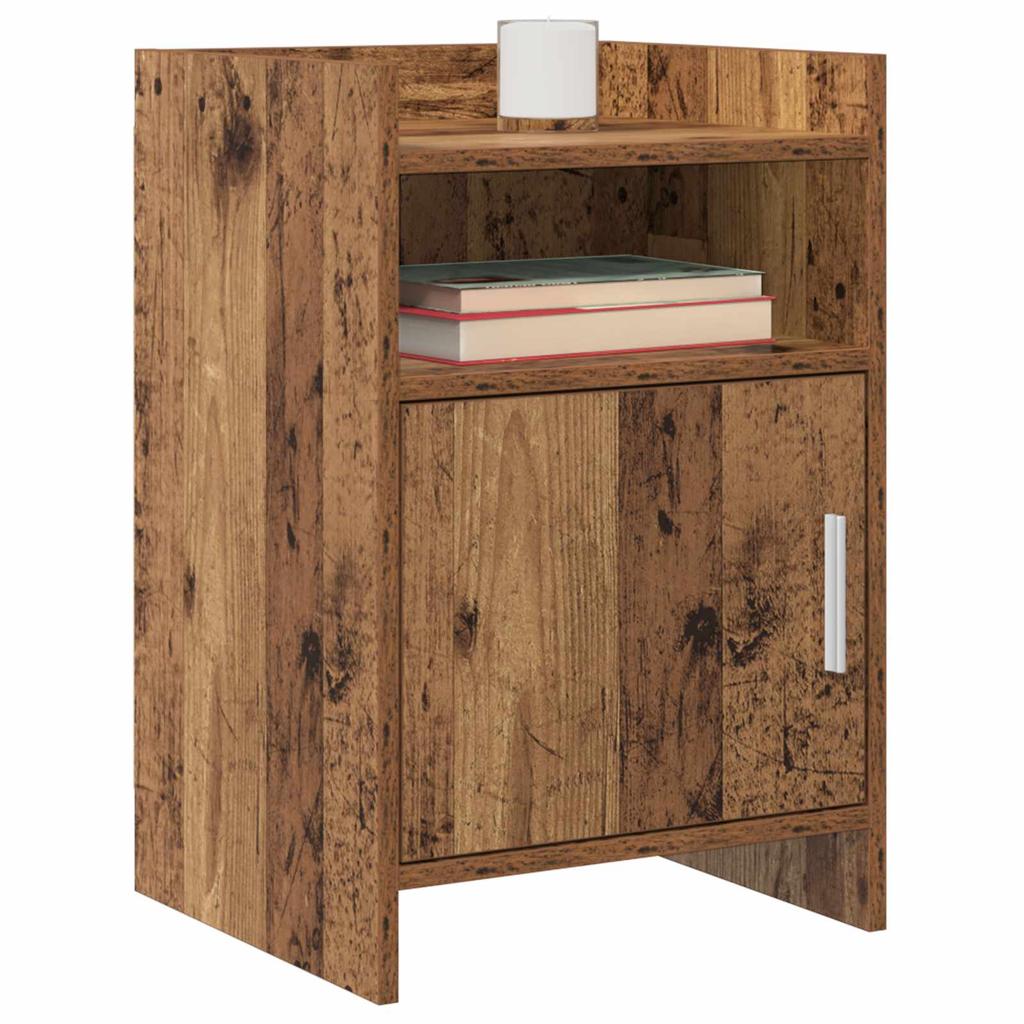 Nightstand Reclaimed Wood Look 40 X 36 X 60 Cm Engineered Wood
