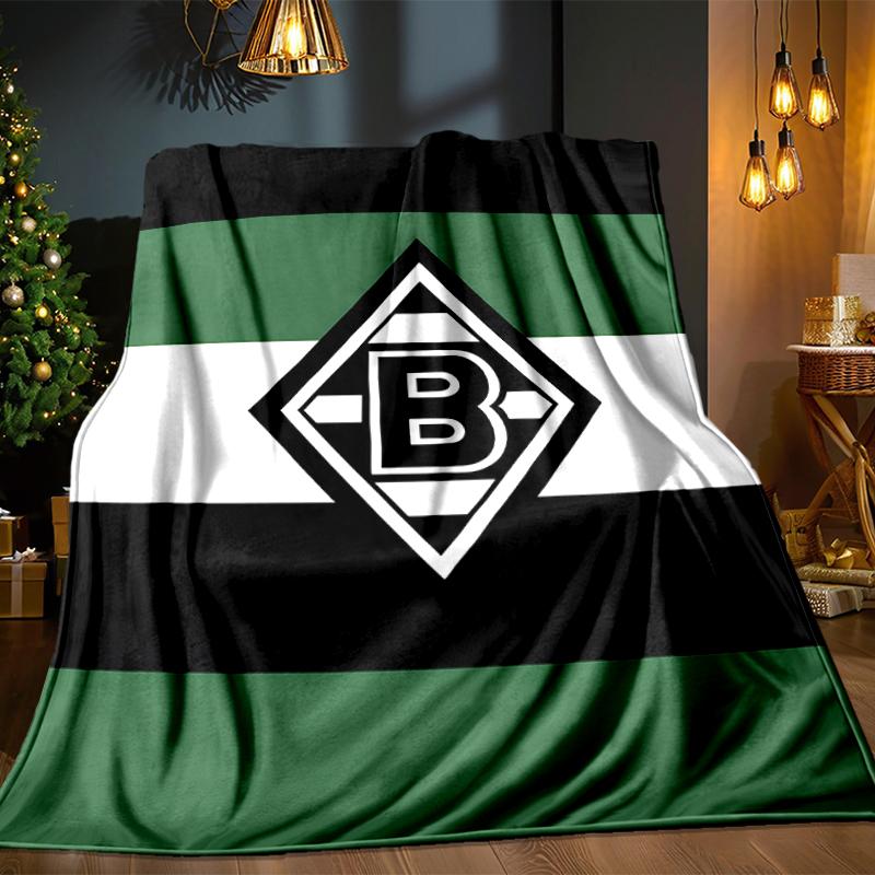 Green Black Borussia Blanket Lightweight Ideal Bedding Blanket Perfect for Travel, Camping, Living Rooms, Offices, Sofas, Fan Christmas Gift