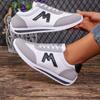 New Women Round Head Deep Mouth Light Casual Shoes Women Trend Versatile Breathable Cross Lace Up Sneaker   De Mujer