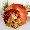 Lion King, Sunset Themed Automatic Opening and Closing Umbrella, Brightly Colored 8-rib Portable Umbrella, Suitable for Men and Women, A Perfect Gift