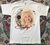 Dolly Parton Shirt 90s Butterfly White Tee Vintage Retro Country Singer S-5XL