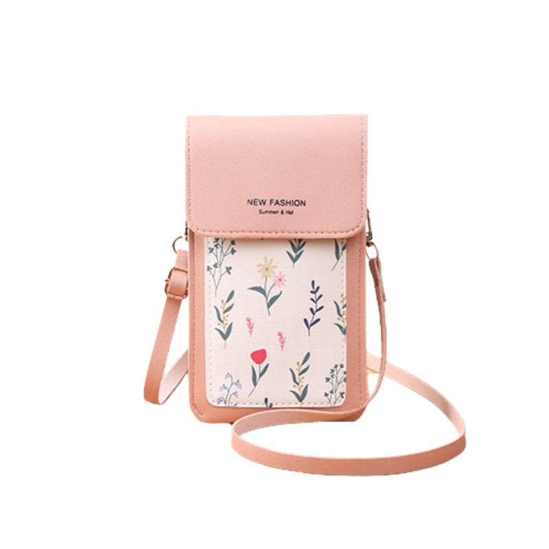 Mini Shoulder Bag For Girls Trendy Letter And Floral Prints Easy To Carry