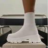 Fashion 2024 Women New Elastic Boot Autumn Winter Breathable Mesh Shoes Mujer Elegant Ankle Comfort Female Socks Boots Zapatos De Mujer