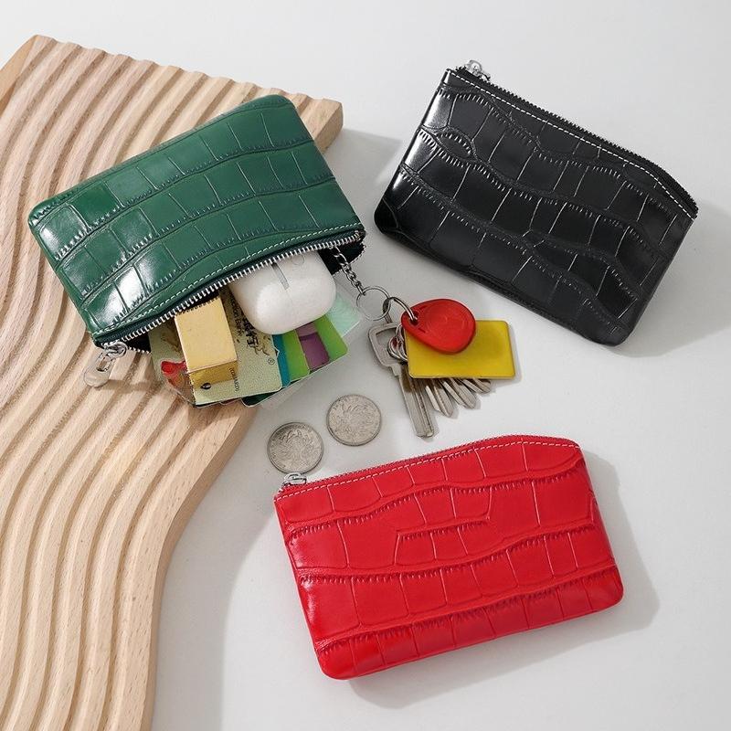 PU Leather Money Coin Purse New with Key Ring Waterproof Pocket Purse Zipper Large Capacity Credit Card Holder Women Wallet