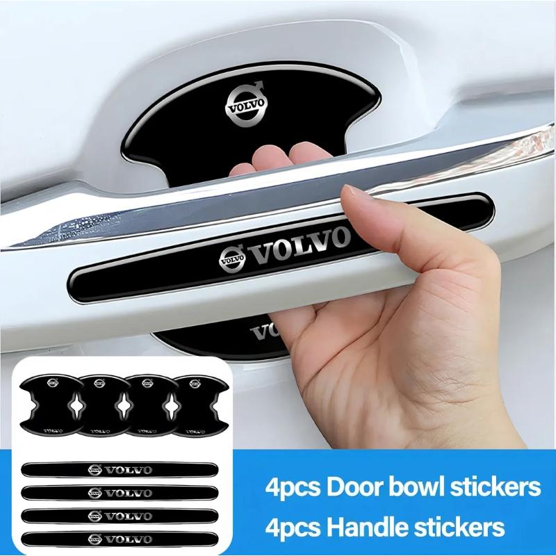 Car Door Handle Scratch-resistant Sticker Black Door Handle Protective Sticker Paint Film Accessory Decal Volvo XC90 V90 V60 S80