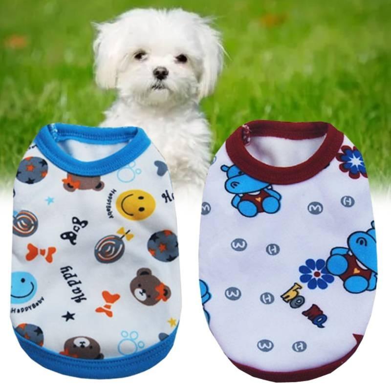 Waffle Fabric Pet Vest For Small Dogs Universal Gender Cute Designs**