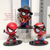 3 Spider-Man Figurines Cute Q-version Spider-Man Bobblehead Doll Toy Ornament Desktop Decoration Gift Suitable for Marvel Fans Action & Toy Figures