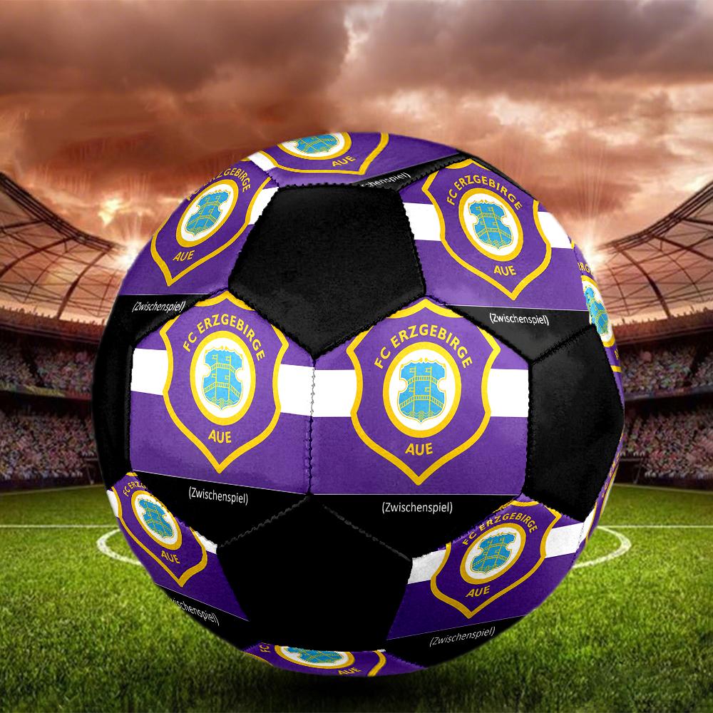 SIZE 5 FC Erzgebirge Aue Soccer Ball Colorful All Ages Machine Stitched PVC Competition Ready Durable High-Bounce