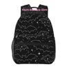 1 peça Estilo Gótico Céu Estrelado Escuro Tema Morcego Estampa Meia Completa Grande Capacidade, Mochila com Bolso Duplo de Malha, Leve e Durável