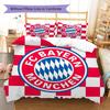 FC Bayern Munchen Custom Name Pattern Bedding,Quilt Set Quilt Cover Pillowcase Home Birthday Gift(1 * Duvet Cover + 2 * Pillowcase, Without Core)