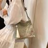 Ny Kinesisk Stil Retro Väska Silke Jacquard Trendig Minimalistisk Väska Axel Diagonal Cross Dam Shopper Tote AVE