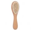 Baby Bath Brush Cradle Cap Brush Soft Wool Bristle Beech Wood Handle Shampoo Brush for Infant Scalp Care Fine-Tooth Comb Debris Cleaning Gentle Groom