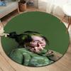 Billie Eilish Round Area Rug,Carpet Rug for Living Room Bedroom Sofa Playroom Decor,Non-slip Floor Mat