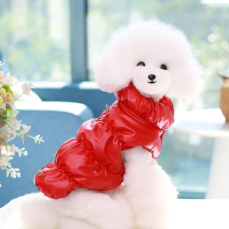 Padded Puppy Cat Clothes With D Rings Winter Warm Dog Jacket for Small Dogs Chihuahua Vest French Bulldog Coat Yorkie Outfits