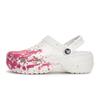 Classic Clog 811 Made Peach Live Special Shoe Box Fluid Ink Splash Hole Shoes Women's White Powder