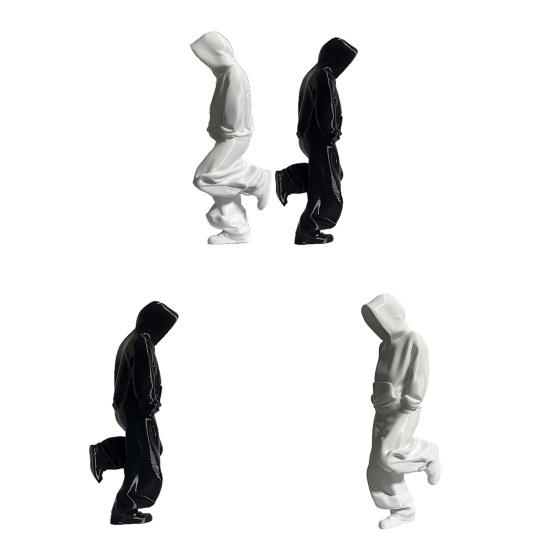 Desktop Figurine 3D Printed Sweatsuit Statue Collectible Tabletop Ornaments for Bookshelf Home Office Decor