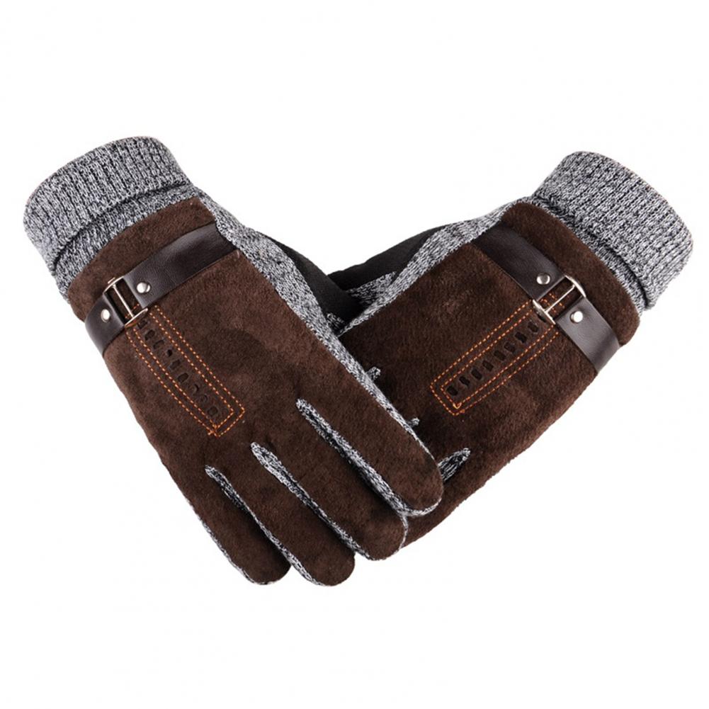 1 Pair Men Gloves  Chic Anti-pilling Winter Gloves  Wear-resistant Men Winter Gloves