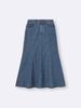Light Denim Flare Maxi Skirt+os Us Specification