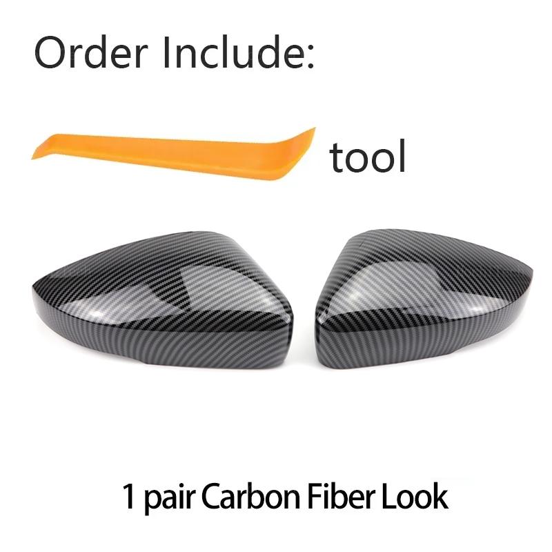 High Quality for Volkswagen VW Polo MK5 5 6R 6C 2009-2017 Full Replacement Carbon Fiber Look Bright Black Mirror Cover Side Caps