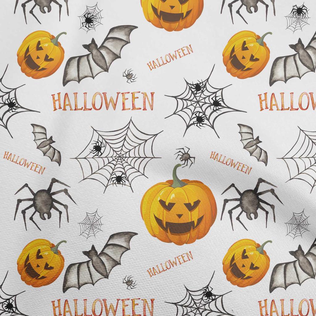 oneOone Baumwoll-Flex-Stoff, blau, Halloween-Nähstoff, Meterware, bedruckt, DIY-Kleidung, Nähzubehör, 101,6 cm