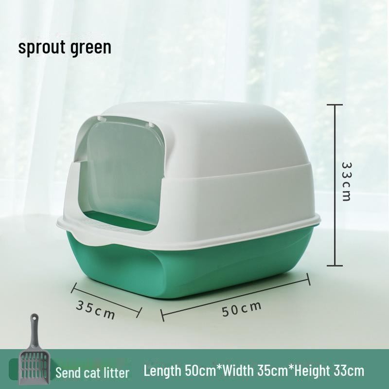 Large Enclosed Cat Litter Box: Detachable, Elevated, Splash-Proof Flip-Top Design