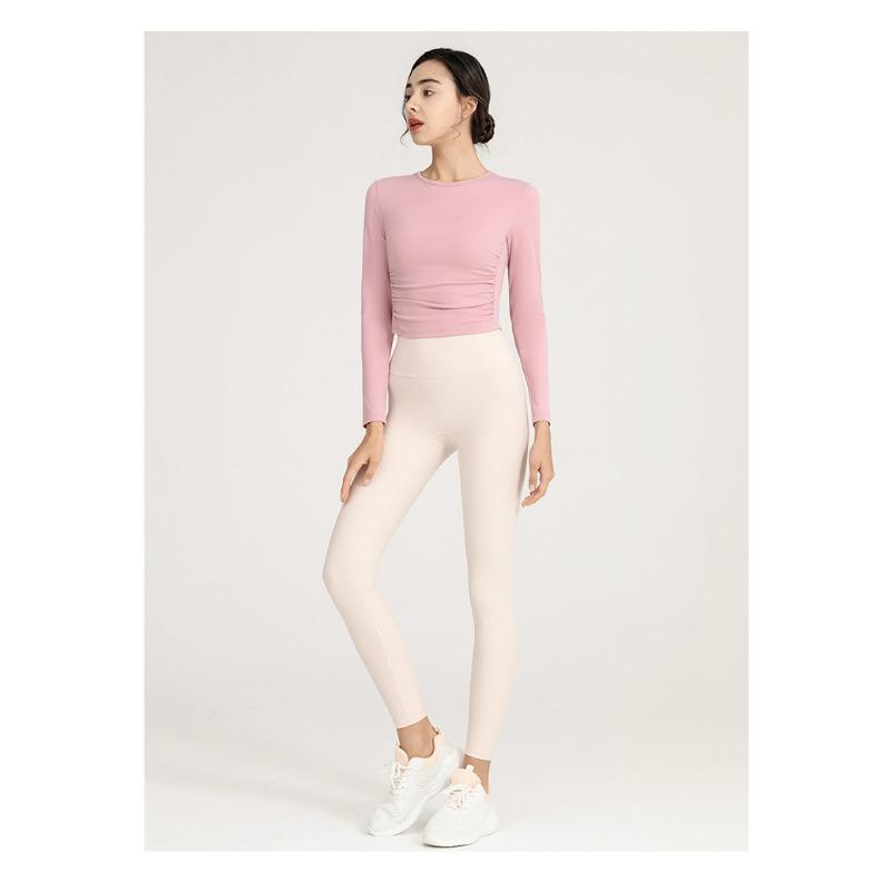 Women's Spring and Autumn Sports Long Sleeve Tight Yoga Clothing Tops