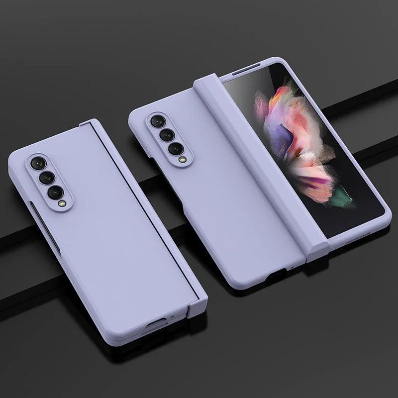 Candy Color Phone Case For Samsung Galaxy Z Fold 6 5 4 3 5G Hinge Plastic Back Cover B03