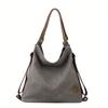 2026 New Korean Women Canvas Tote Bag, Minimalist Trendy Large Capacity Versatile Shoulder Backpack Handbag For Daily Casual Use