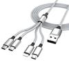 Multi Charger Cable 4 In 1 Charging Cable USB Fast Charge To Android Iphone Type C Charger for Iphone Huawei Android Phones