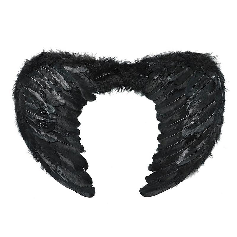 Girls Black Evil Tutu Dress Wings Dark Cosplay Carnival Halloween Costume Kids Fancy