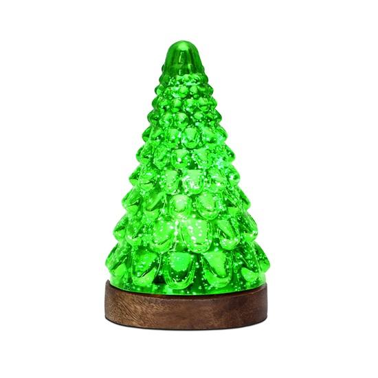 Sticlă Mercur Pom de Crăciun Pom de Crăciun Decorațiuni Lampă de Masă Piesă Centrală Manta Fereastră Decor Acasă Baie Petrecere Cadou, Bază de Lemn Lumină