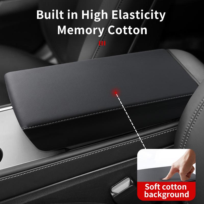 Car Center Console Armrest Pad For Tesla Model 3 Highland / Model Y Juniper ABS Armrest Box Protective Cover Auto Accessories