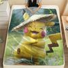 Süße Pikachu-Print Flanelldecke, Hohe Qualität, Bequem für alle Jahreszeiten, Heimdekoration, Wärme und Komfort