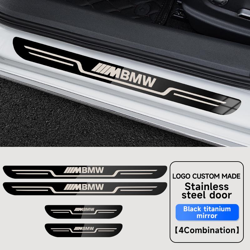 Car Stainless Steel Door Sill Pedal Welcome Scuff Plate For BMW M Performance F30 F20 F10 F18 F22 F01 X3 X4 F06 M3 M5 Accessorie Gam00
