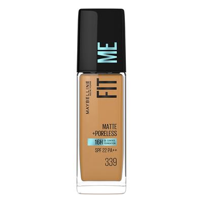 New York Fit Me Matte Poreless Foundation Shade 339 30ml Natural Matte Finish Oil Control 16H