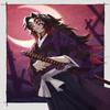 Anime Demon Slayer Kimetsu No Yaiba Kokushibo Cosplay Costume Print Kimono Uniform Shirt Halloween Carnival Party Costume