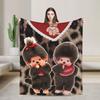 M-Monchhichis Cartoon Flannel Blankets  Soft Durable Throw Blanket for Bedroom Decorative Novelty Bedspread Sofa Bed Cover